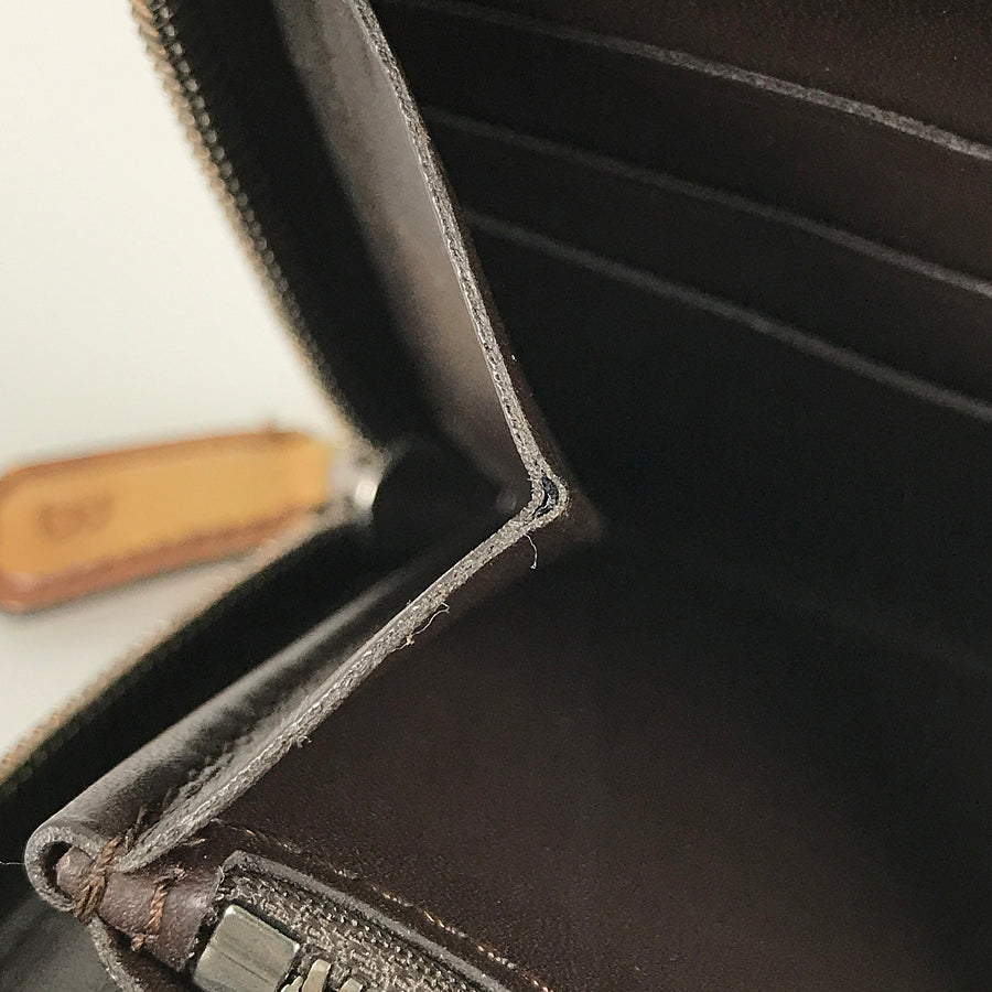 Berluti Calligraphy E0157 Long wallet Round zipper