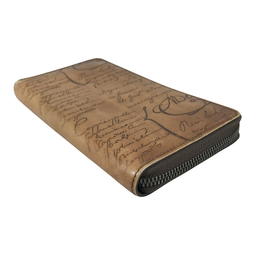 Berluti Calligraphy E0157 Long wallet Round zipper