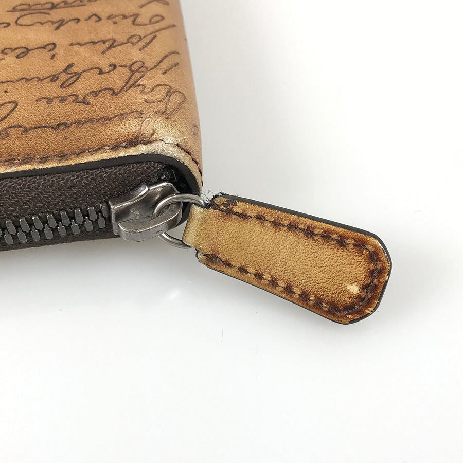 Berluti Calligraphy E0157 Long wallet Round zipper