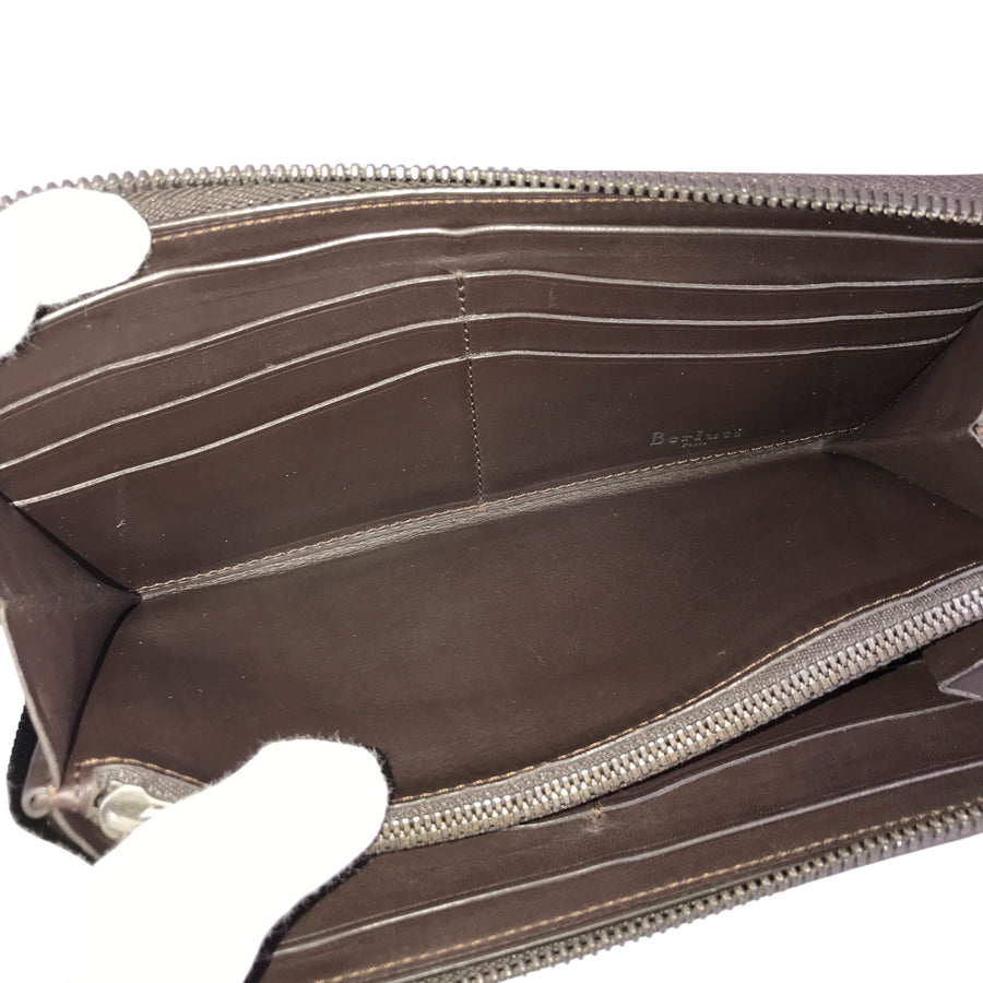 Berluti Calligraphy E0157 Long wallet Round zipper