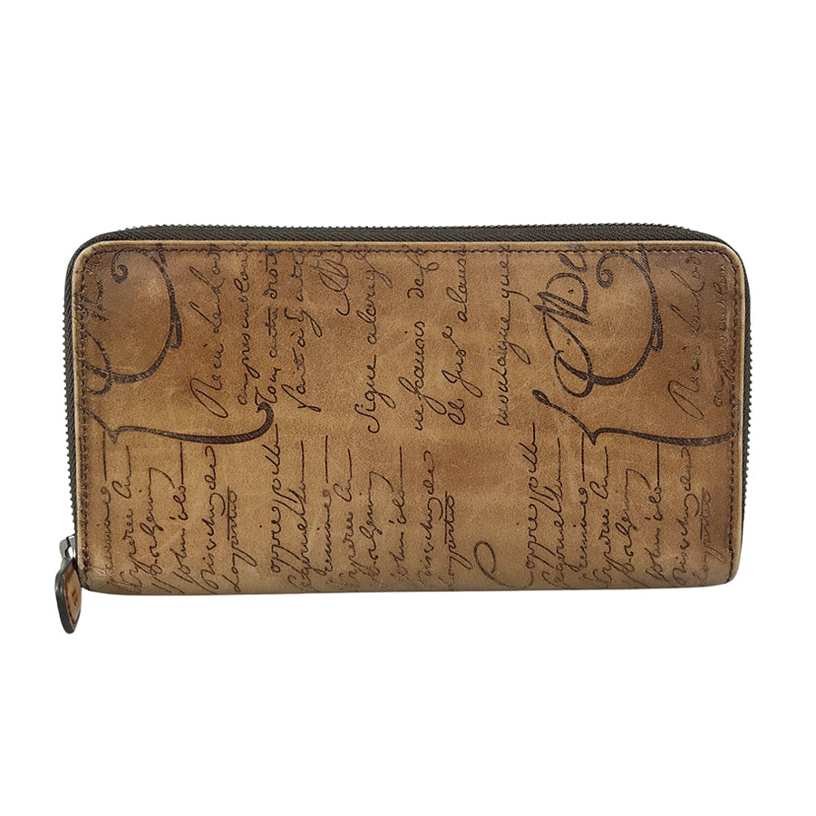 Berluti Calligraphy E0157 Long wallet Round zipper