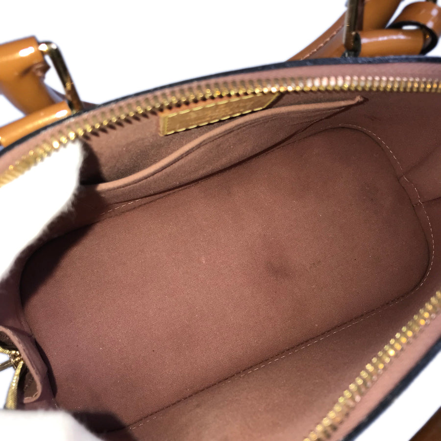LOUIS VUITTON Monogram Vernis Alma BB M91585 Hand bag