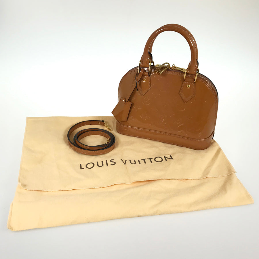 LOUIS VUITTON Monogram Vernis Alma BB M91585 Hand bag