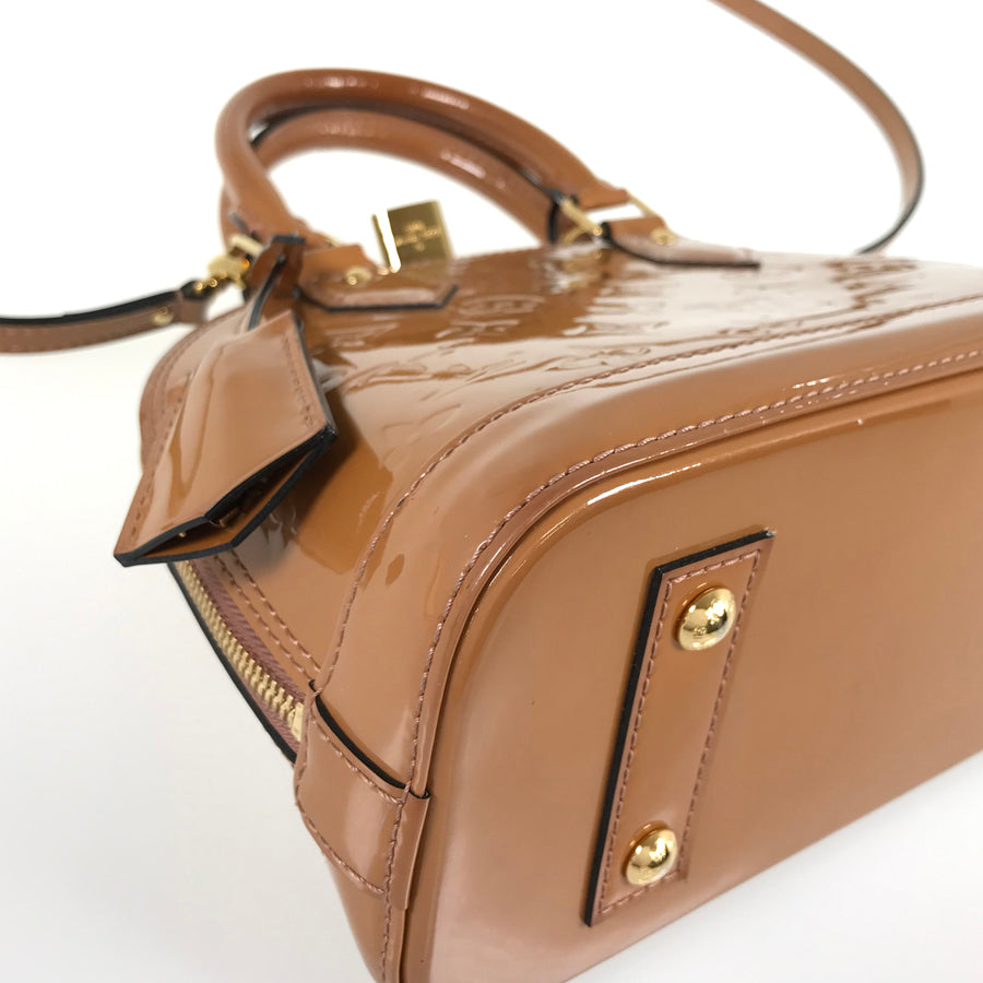 LOUIS VUITTON Monogram Vernis Alma BB M91585 Hand bag