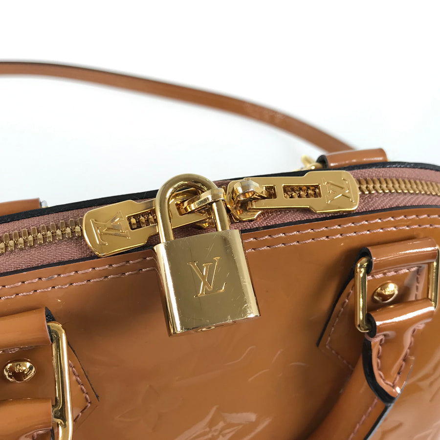 LOUIS VUITTON Monogram Vernis Alma BB M91585 Hand bag