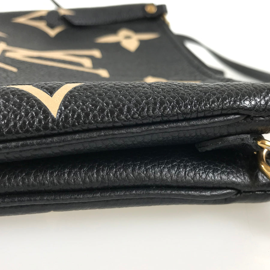 LOUIS VUITTON Monogram Empreinte Bicolor Pochette Double Zip M80787 Shoulder bag