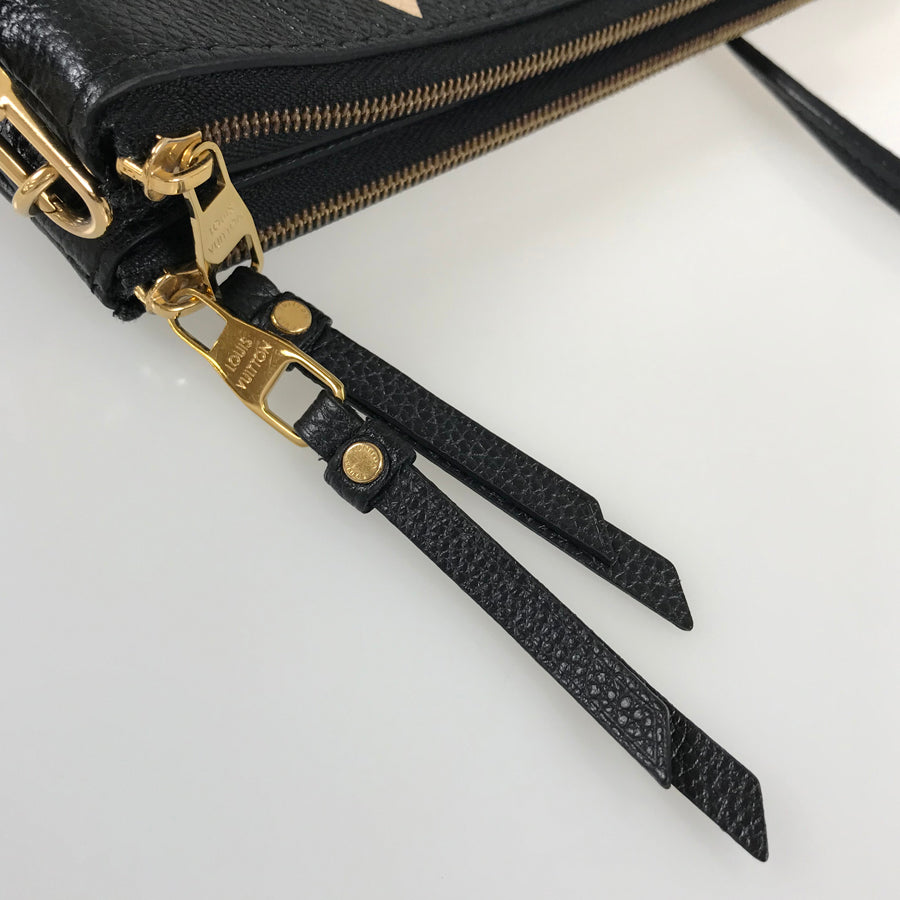 LOUIS VUITTON Monogram Empreinte Bicolor Pochette Double Zip M80787 Shoulder bag