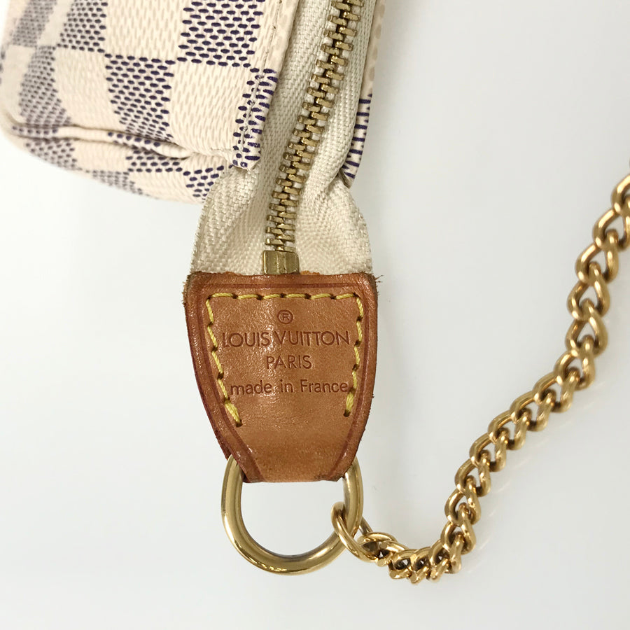 LOUIS VUITTON Damier Azur Mini Pochette Accessoires N58010 Pouch