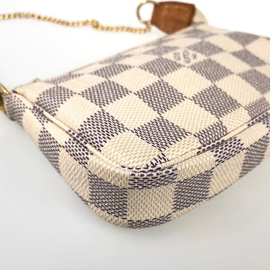 LOUIS VUITTON Damier Azur Mini Pochette Accessoires N58010 Pouch
