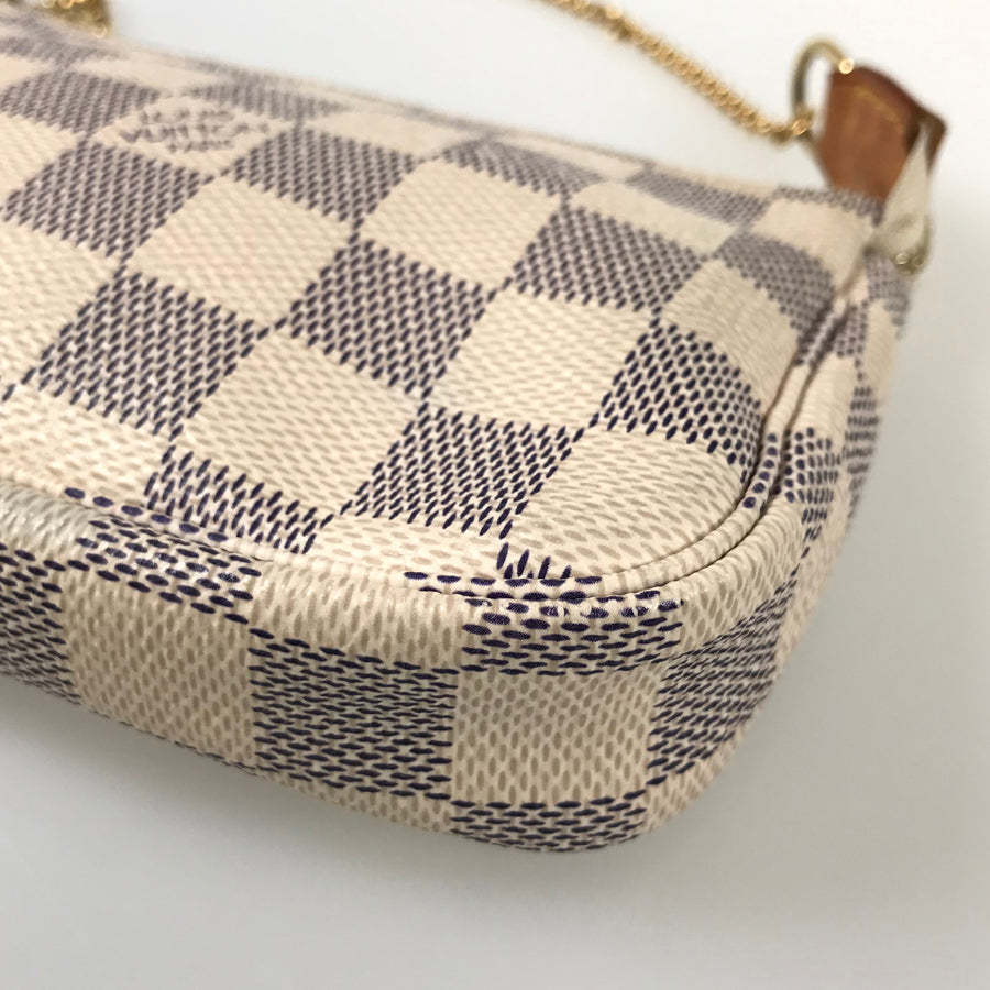 LOUIS VUITTON Damier Azur Mini Pochette Accessoires N58010 Pouch