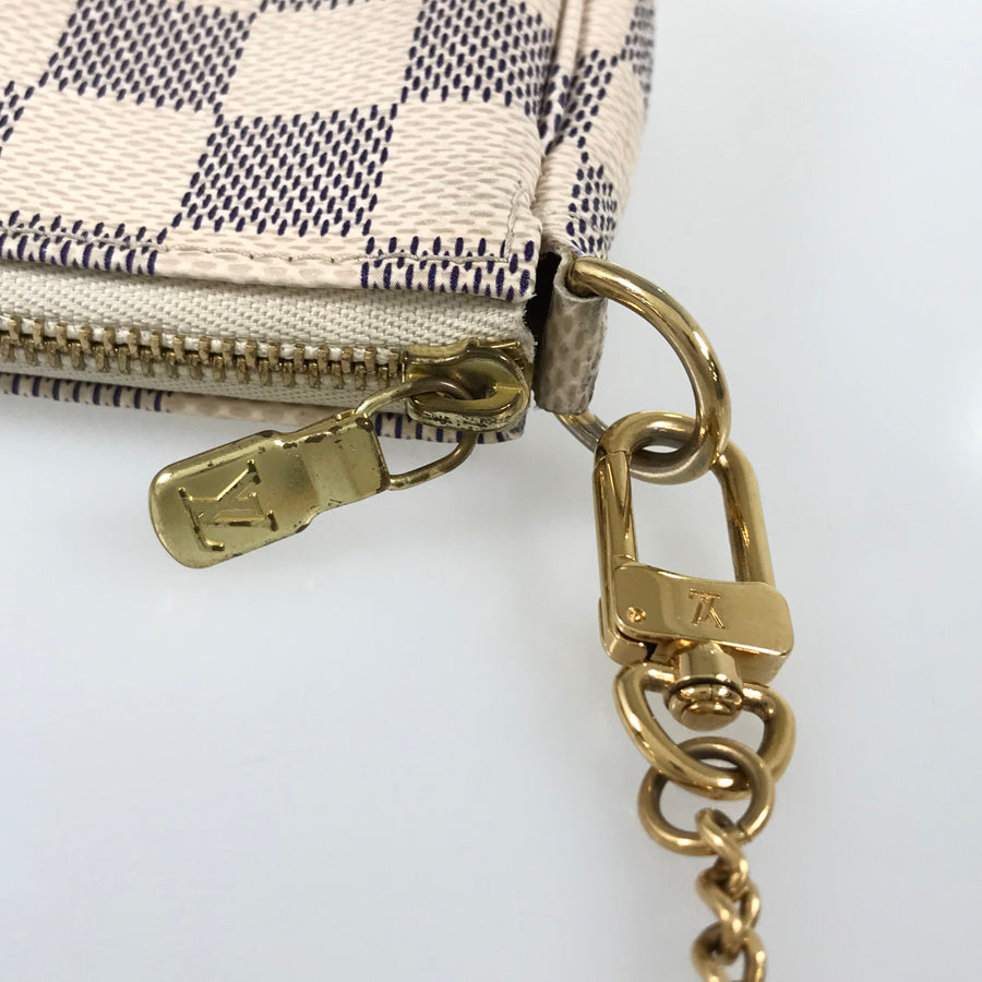 LOUIS VUITTON Damier Azur Mini Pochette Accessoires N58010 Pouch