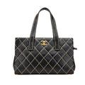 Chanel Wild Stitch Coco Mark Lambskin Tote Bag