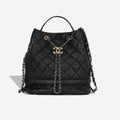 Chanel Quilted Bucket Bag - Black Caviar