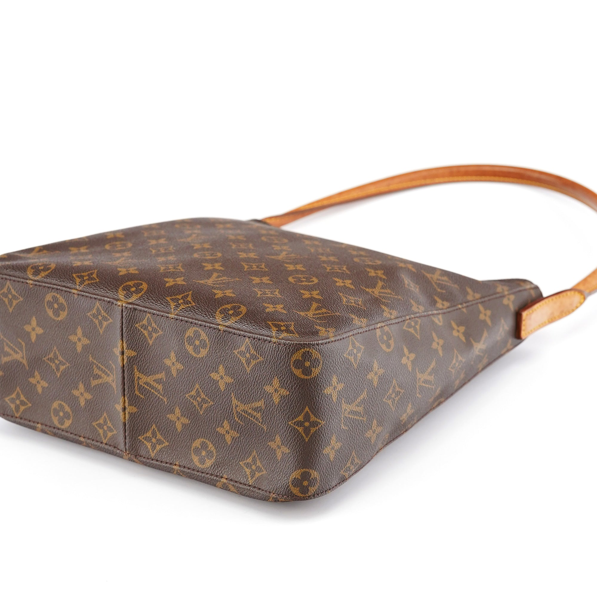 Brown Monogram Canvas Looping Shoulder Bag