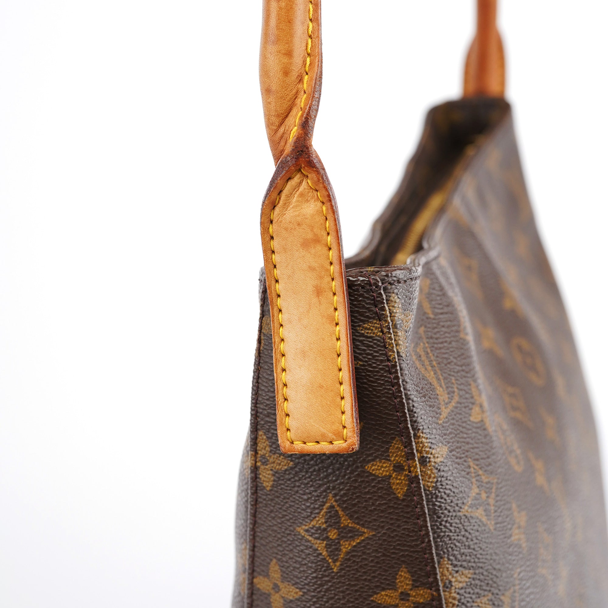 Brown Monogram Canvas Looping Shoulder Bag
