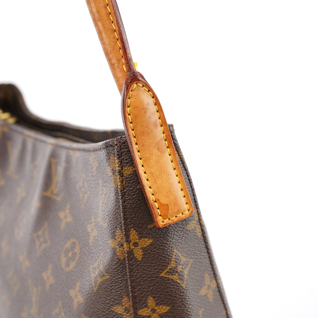 Brown Monogram Canvas Looping Shoulder Bag