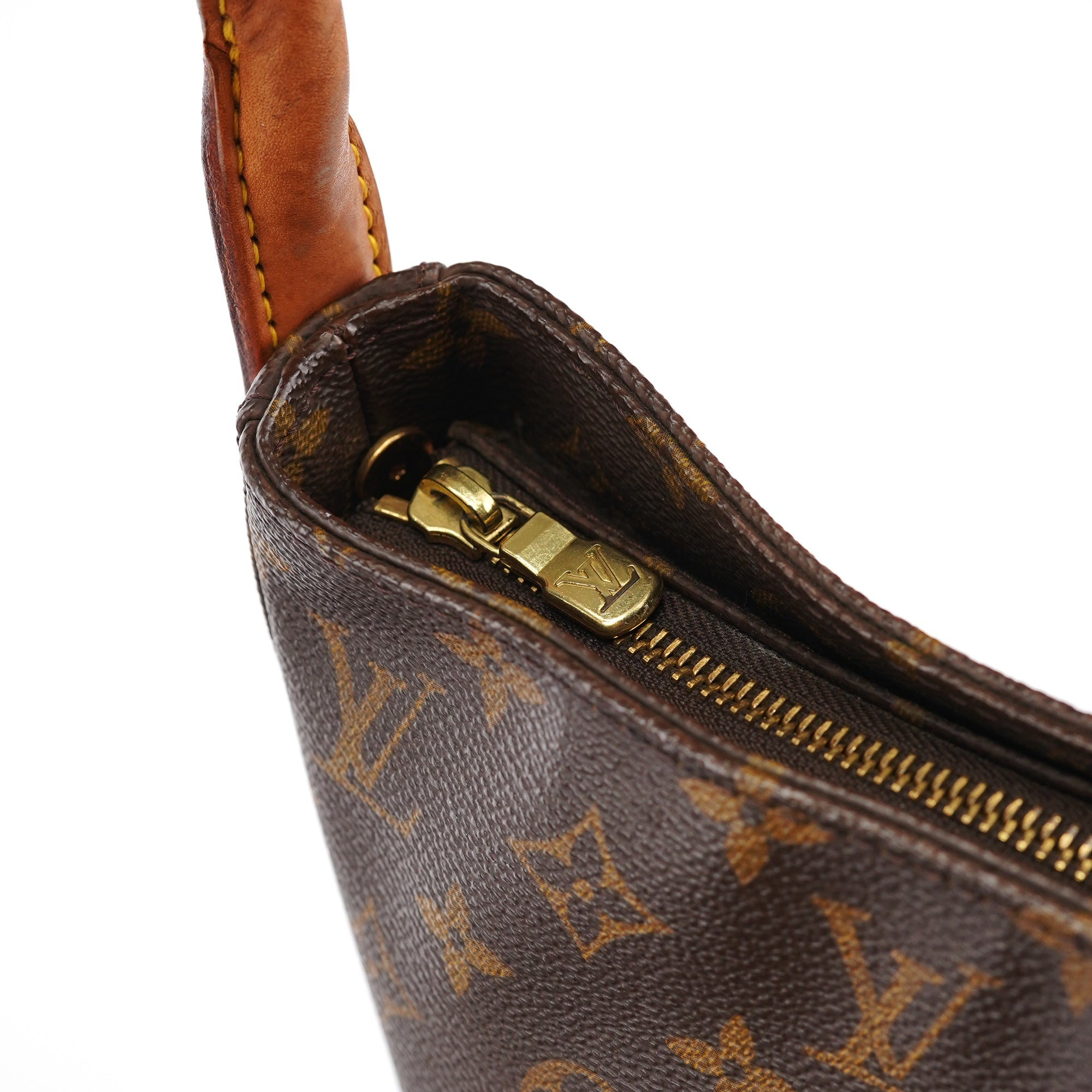 Brown Monogram Canvas Looping Shoulder Bag