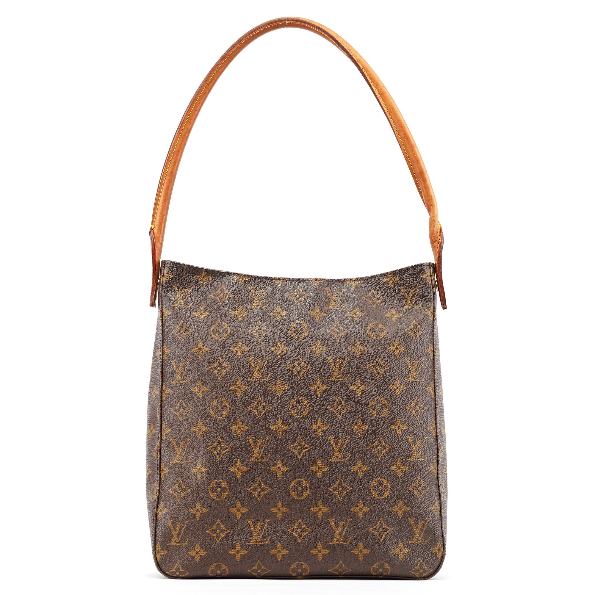 Brown Monogram Canvas Looping Shoulder Bag