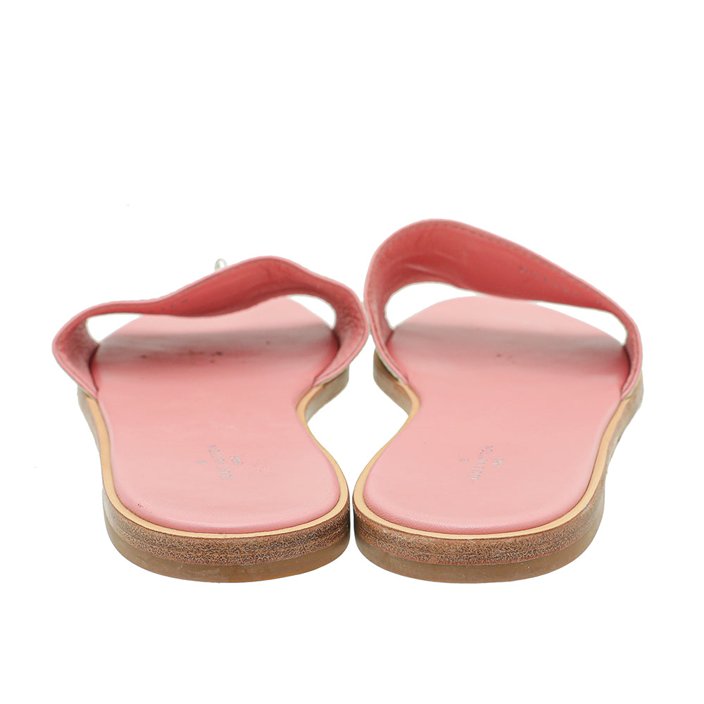 Louis Vuitton Azur Pink Lock It Flat Mule 41