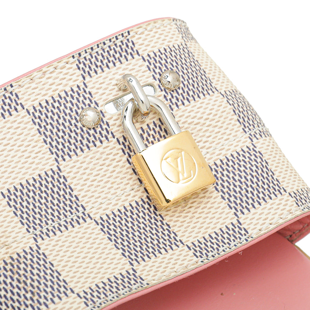 Louis Vuitton Azur Pink Lock It Flat Mule 41