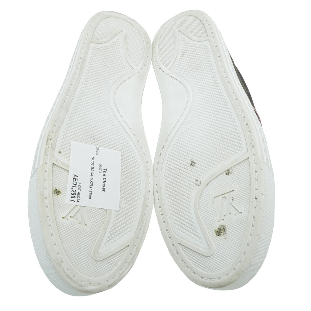 Louis Vuitton Monogram Bay Flower Slip On Sneakers 38.5