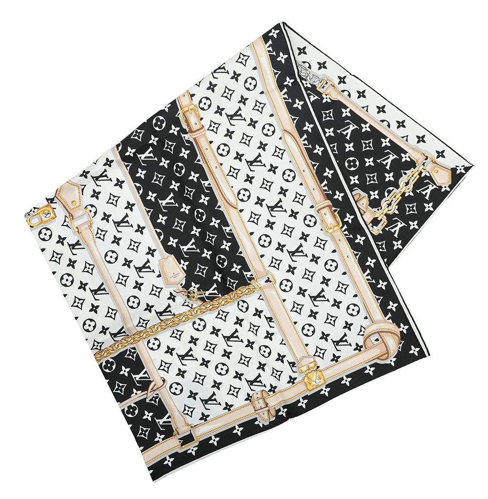 Louis Vuitton Bicolor Monogram Confidential Square Silk Scarf