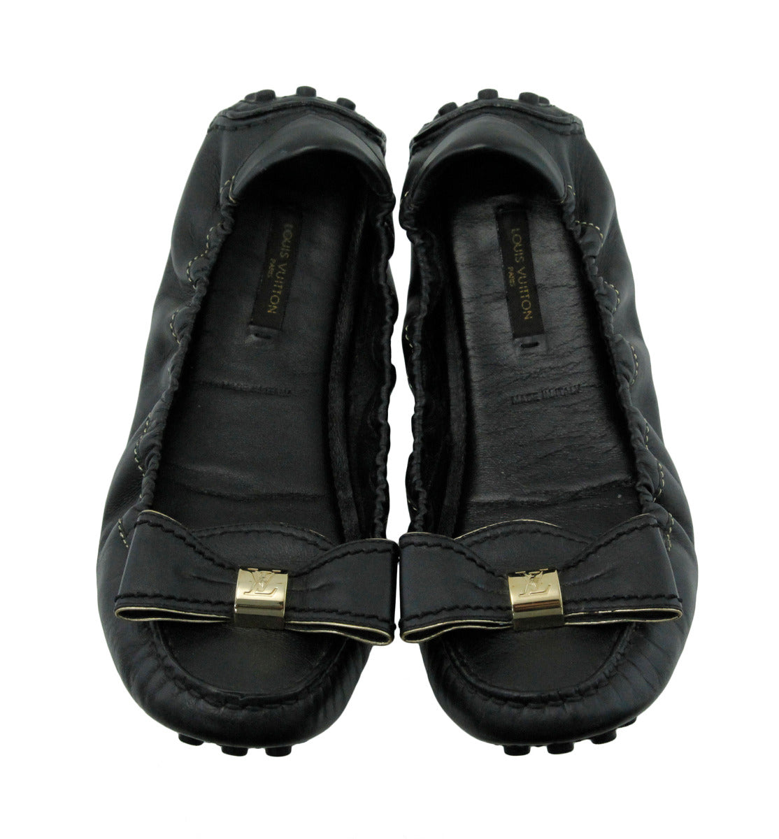 Louis Vuitton Black Bow Ballerina Flat 40