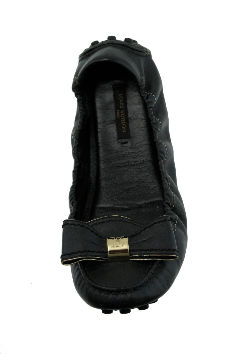 Louis Vuitton Black Bow Ballerina Flat 40