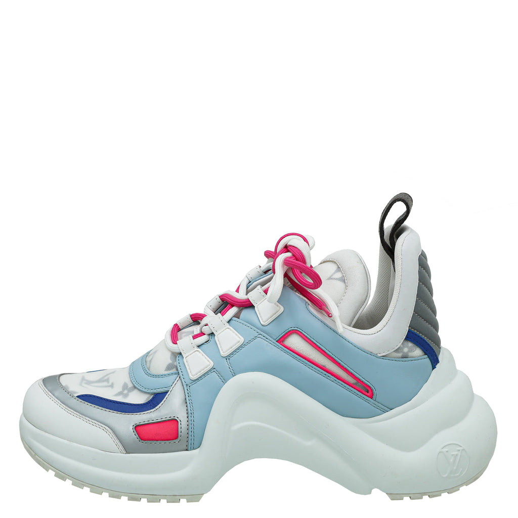 Louis Vuitton White Multicolor Monogram Archlight Sneaker 38.5