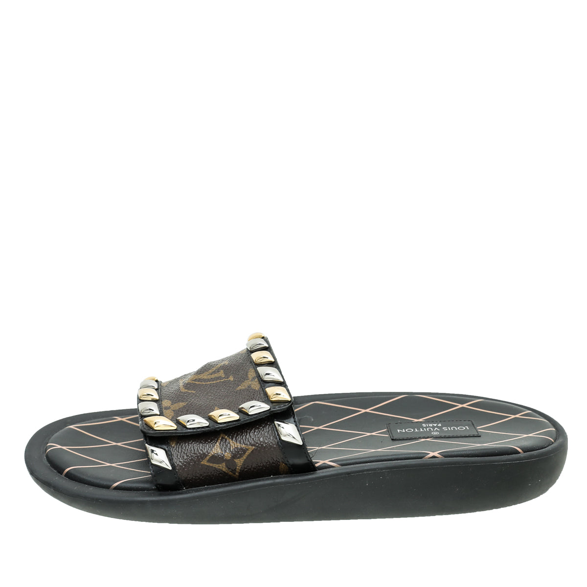 Louis Vuitton Monogram Black Eldorado Slide Mules 36