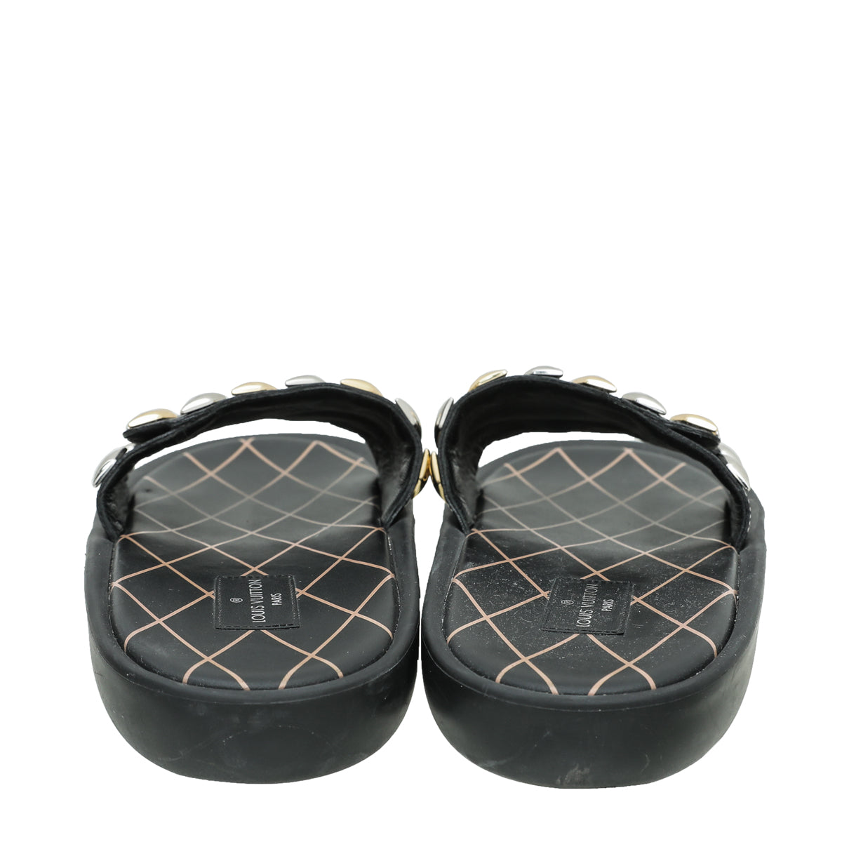 Louis Vuitton Monogram Black Eldorado Slide Mules 36