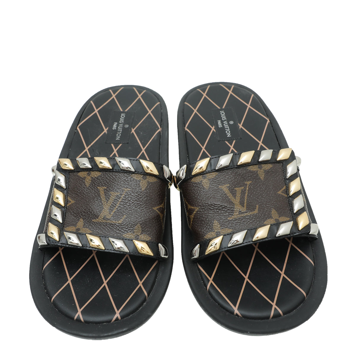 Louis Vuitton Monogram Black Eldorado Slide Mules 36