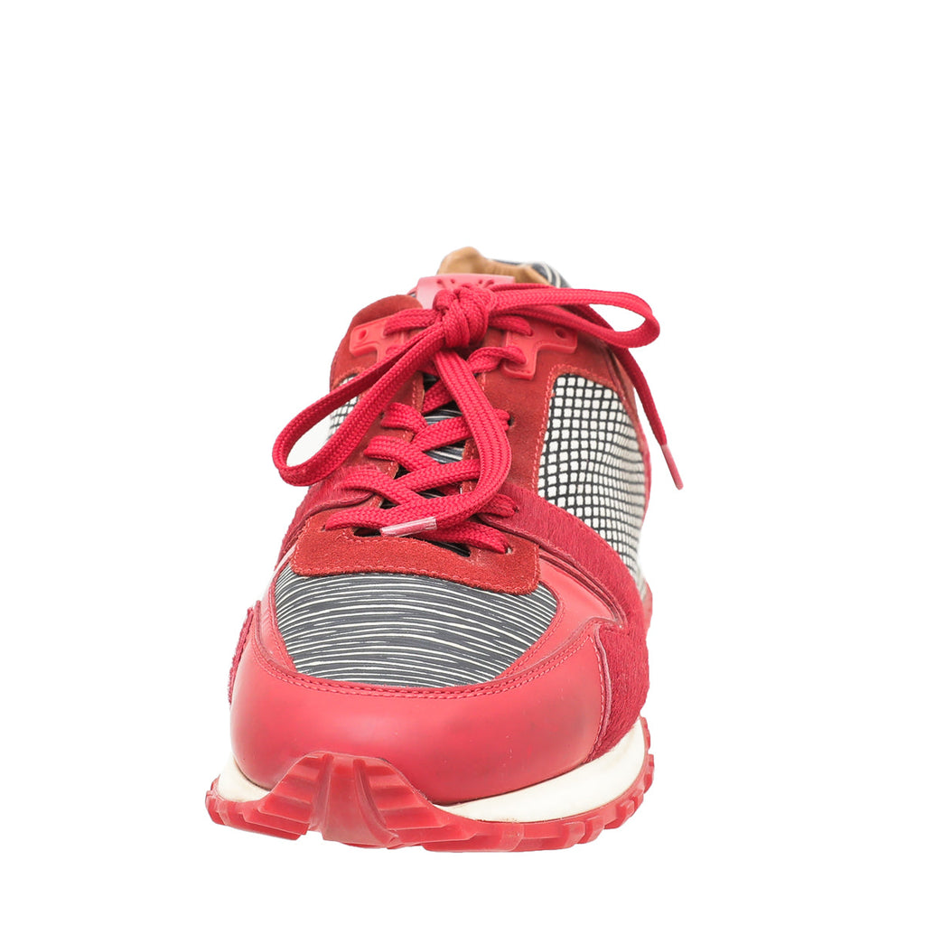 Louis Vuitton Red textile Run Away Sneaker 38.5