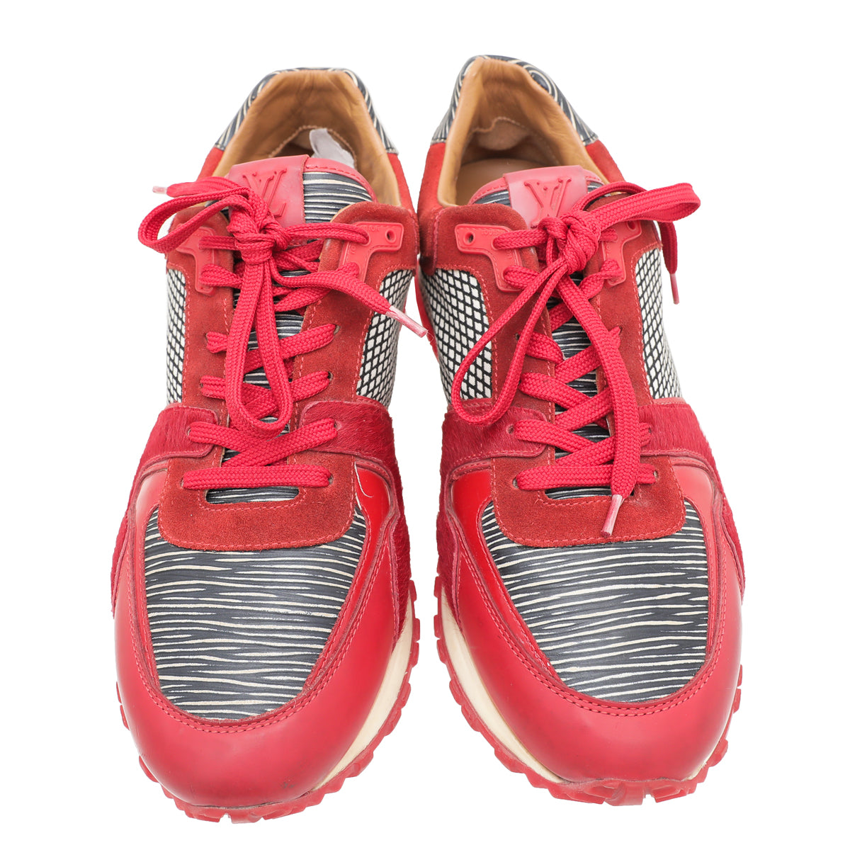 Louis Vuitton Red textile Run Away Sneaker 38.5