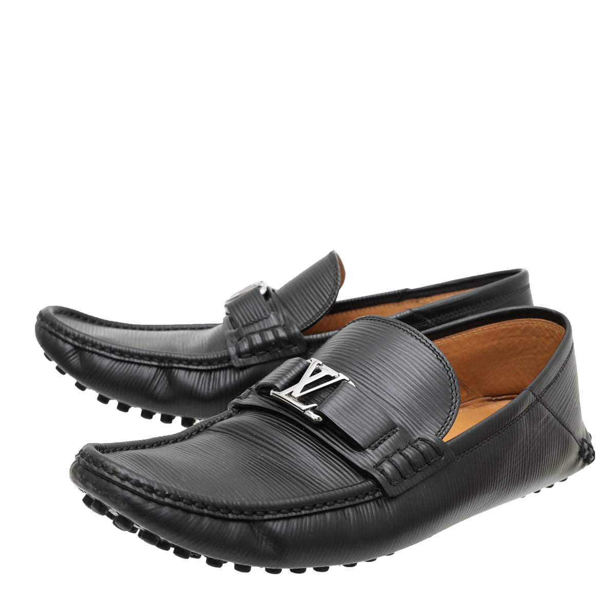 Louis Vuitton Black Hockenheim Moccasins 5.5
