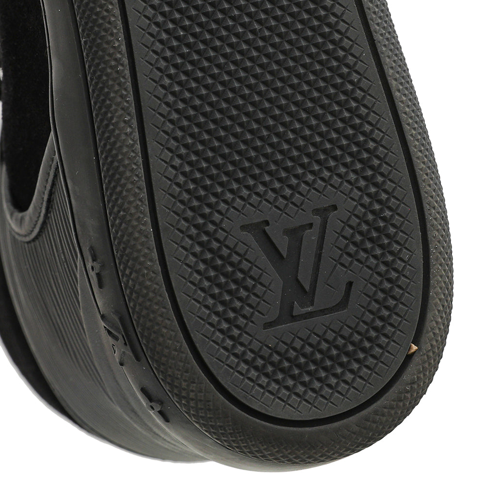 Louis Vuitton Black Suede High Top Wedge Sneakers 40.5