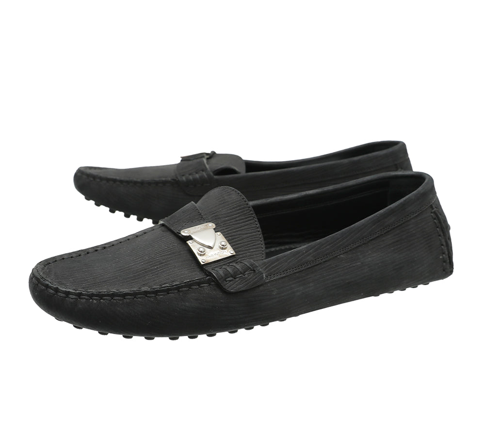 Louis Vuitton Black Lombok Loafers 37.5