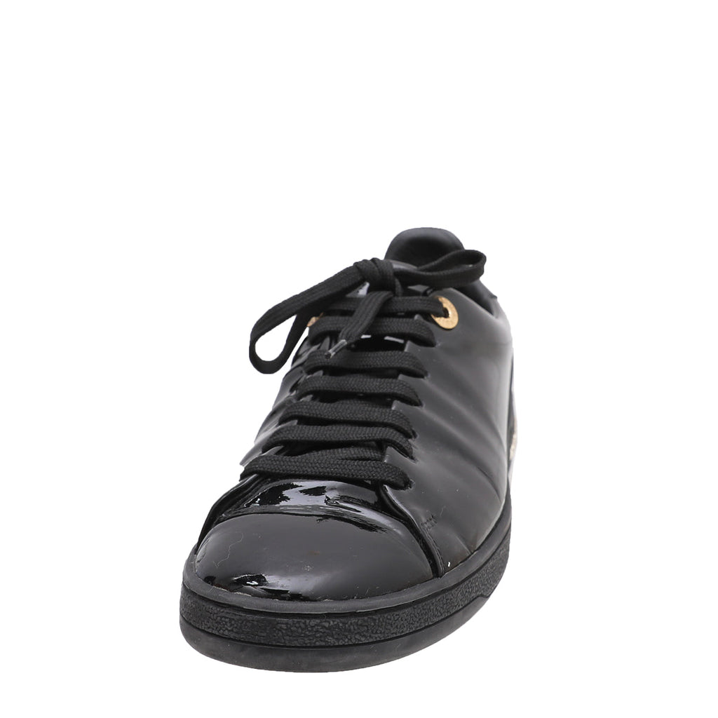 Louis Vuitton Black Vernis Front Sneakers 35