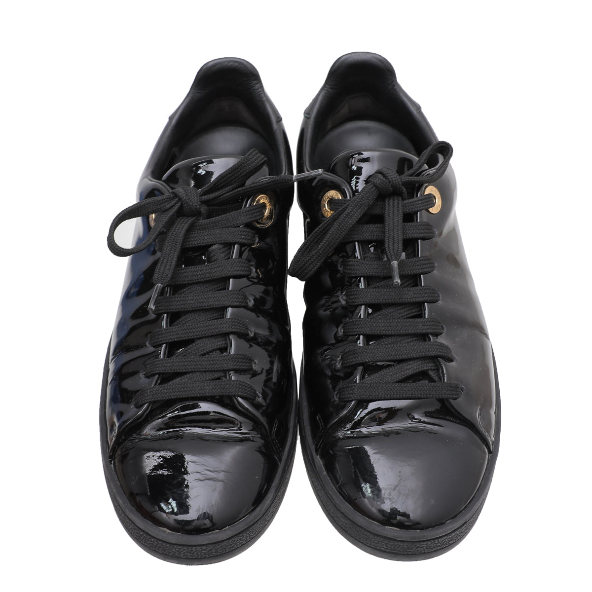 Louis Vuitton Black Vernis Front Sneakers 35