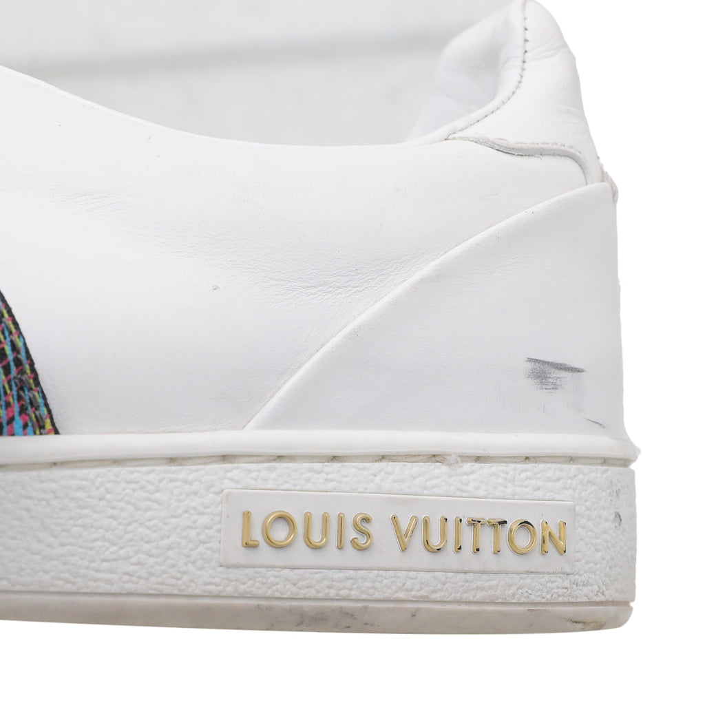 Louis Vuitton White Frontrow Lock Sneakers 35