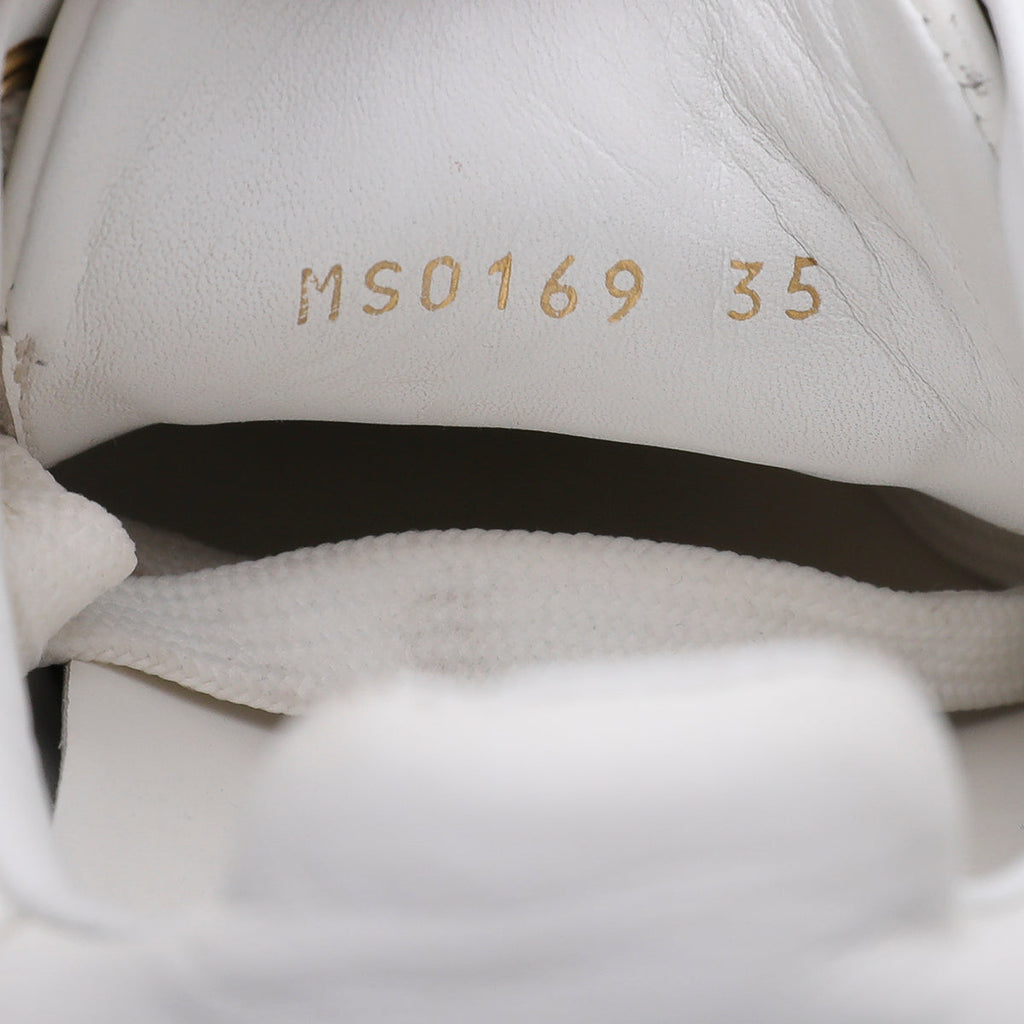 Louis Vuitton White Frontrow Lock Sneakers 35