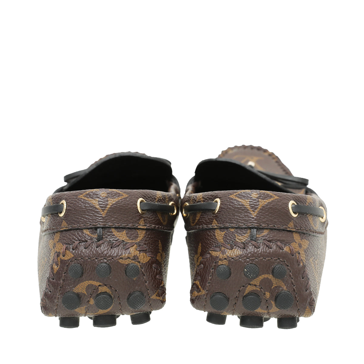 Louis Vuitton Monogram Black Gloria Flat Loafer 38