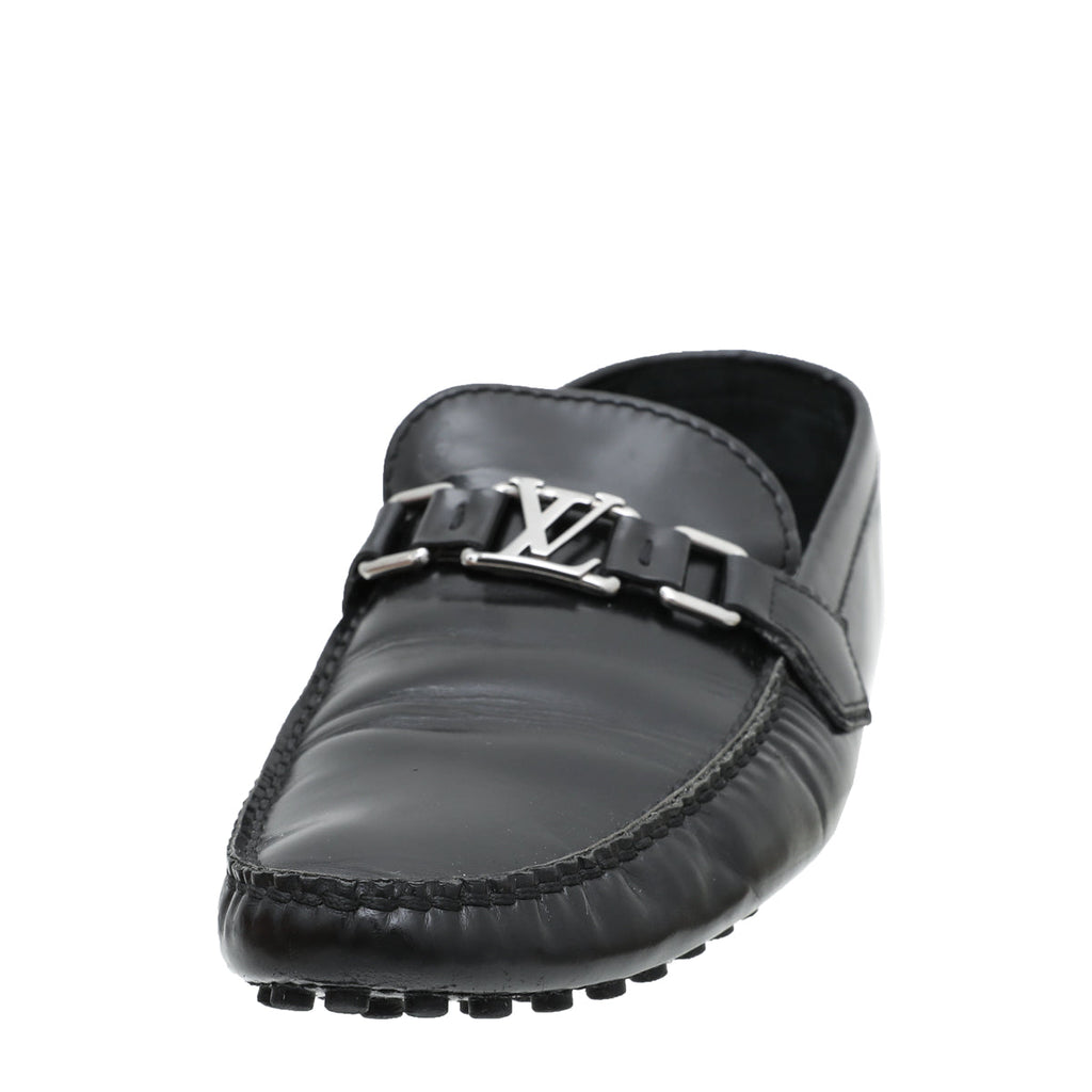 Louis Vuitton Black Hockenheim Moccasin Loafer 7.5