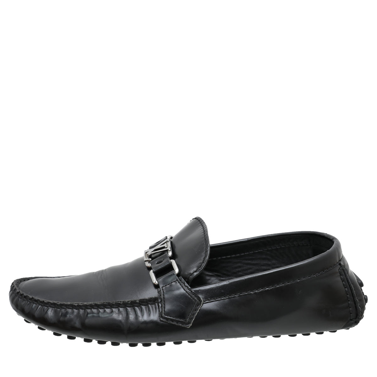 Louis Vuitton Black Hockenheim Moccasin Loafer 7.5