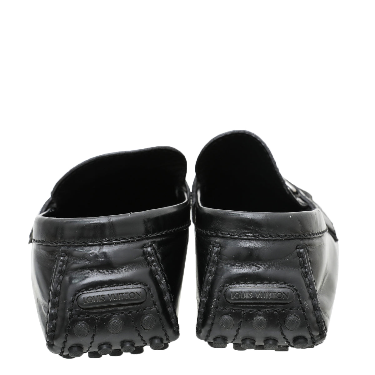 Louis Vuitton Black Hockenheim Moccasin Loafer 7.5