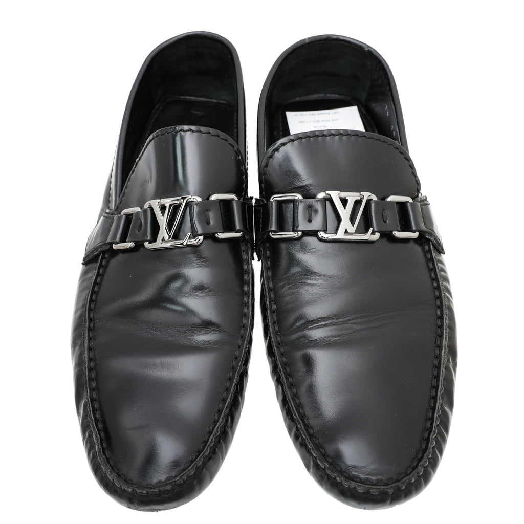 Louis Vuitton Black Hockenheim Moccasin Loafer 7.5