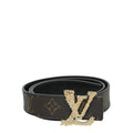 Louis Vuitton Monogram Black Initial Reversible Belt 34