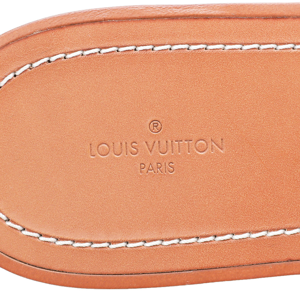 Louis Vuitton Red Lock It Flat Mules 38.5