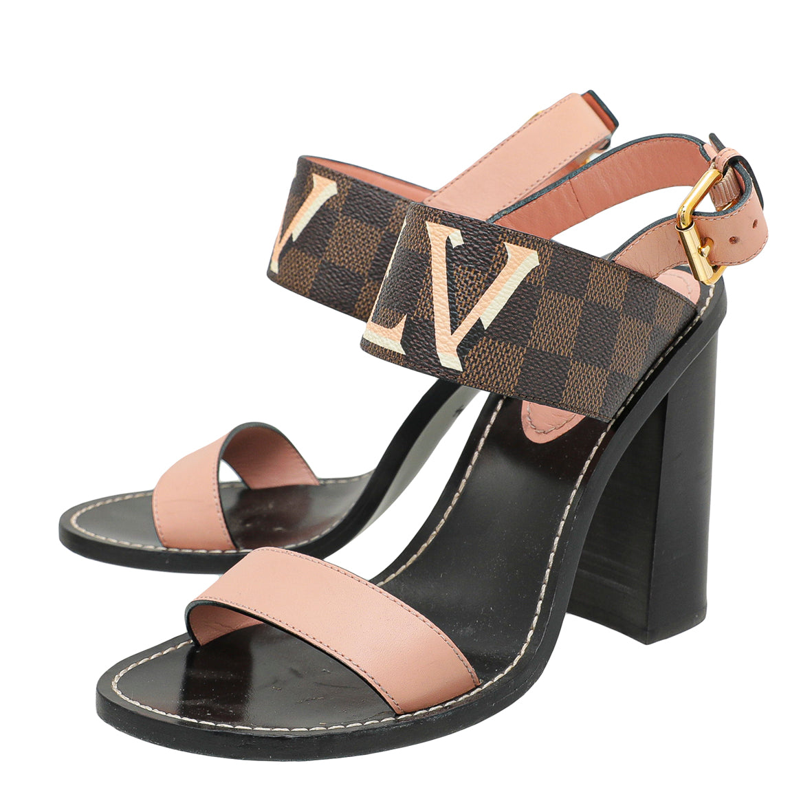 Louis Vuitton Bicolor Logo Print Passenger Sandals 39