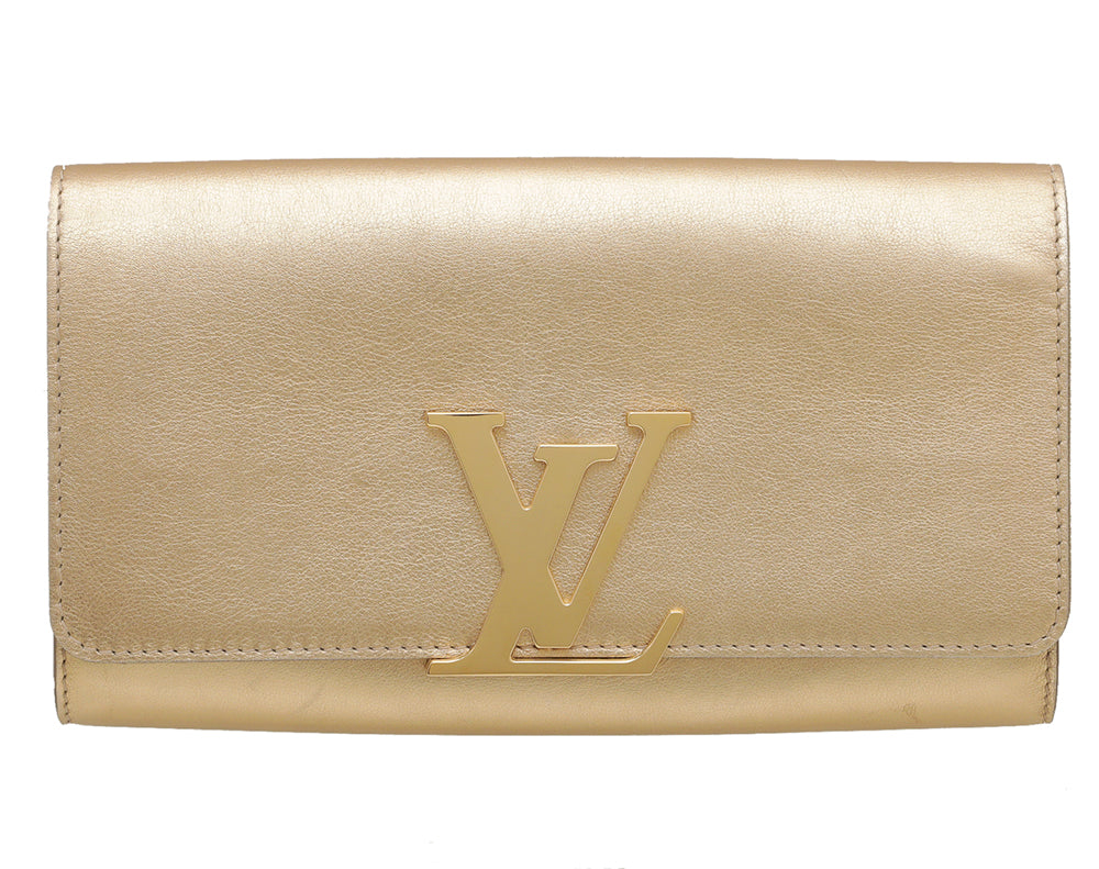Louis Vuitton louise Metallic Gold EW Clutch
